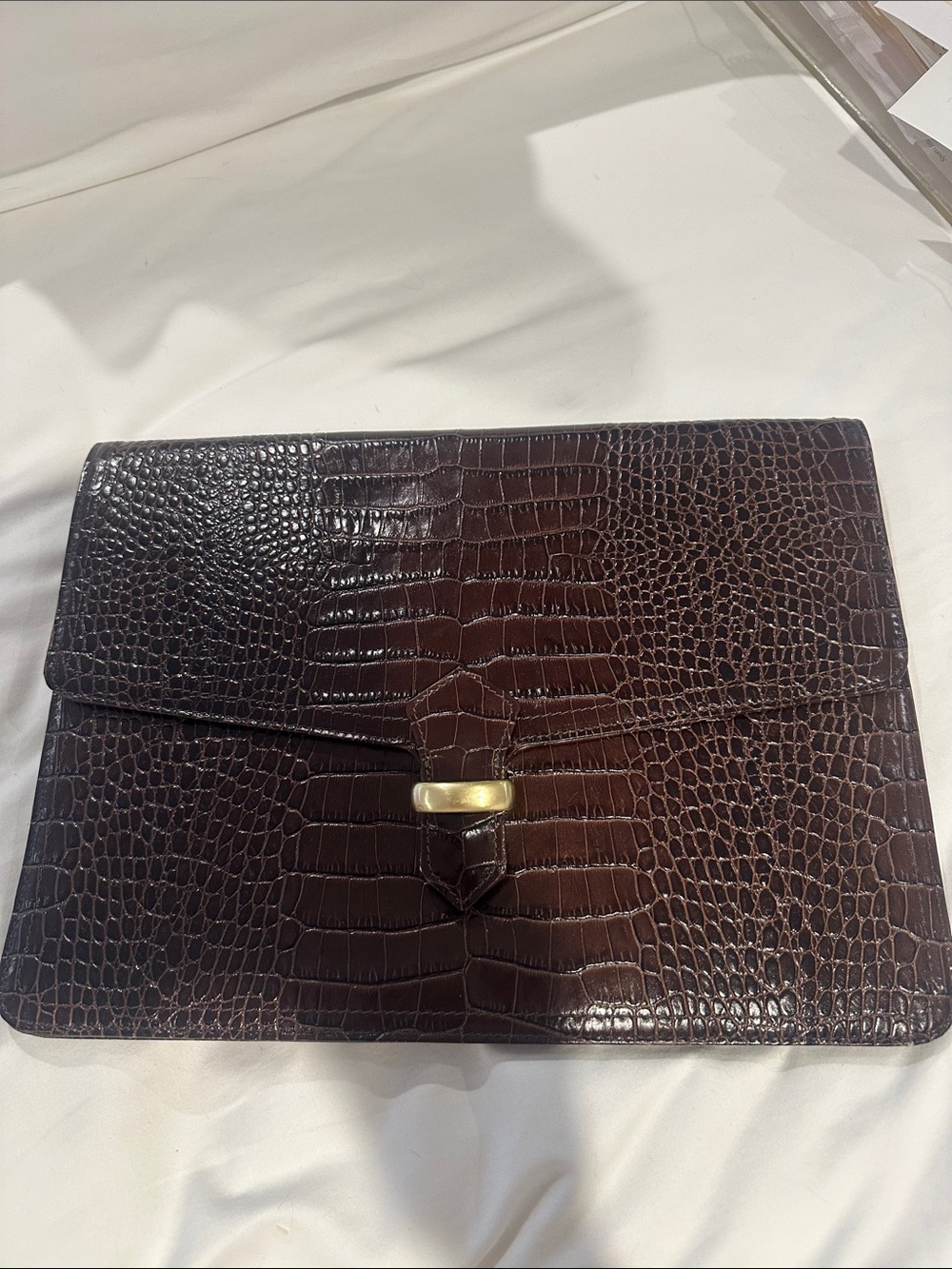 CAMILLE ZARSKY BROWN  MOCK CROC PORTFOLIO NWOT